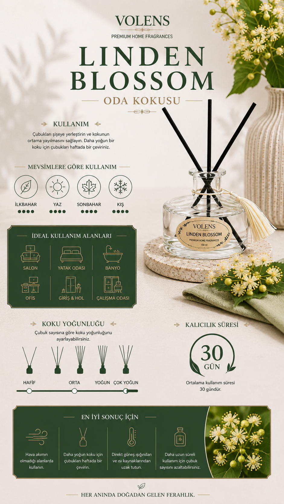 Linden Blossom150 ml – Premium Home Fragrances - Görsel 4