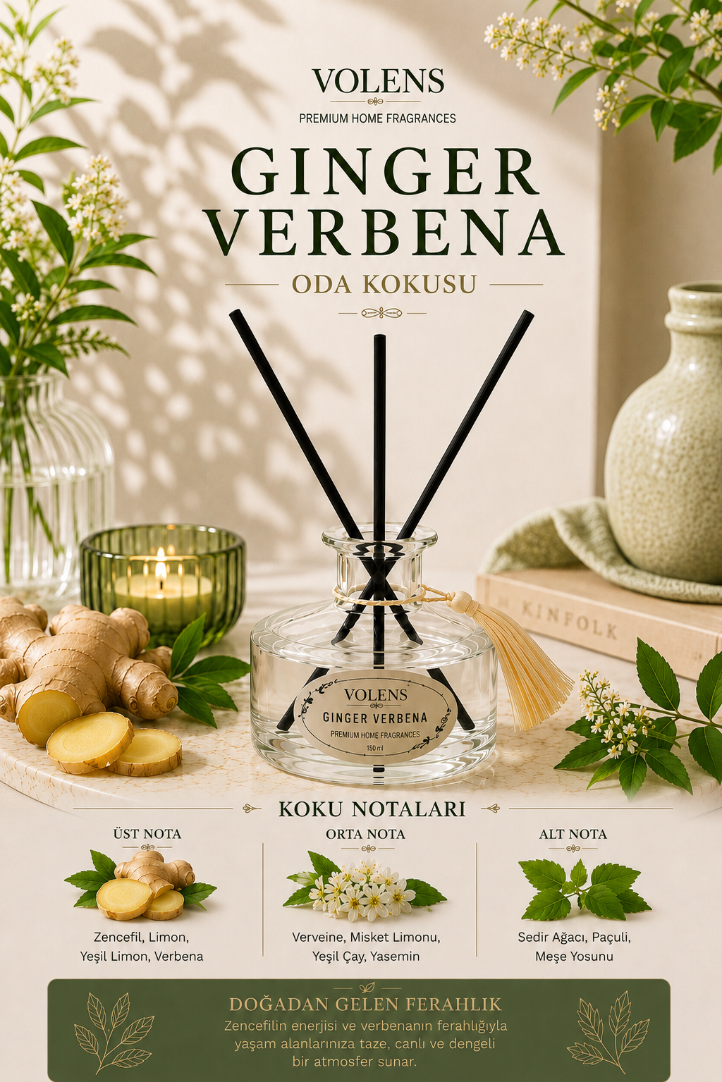 Ginger Verbana150 ml – Premium Home Fragrances - Görsel 2
