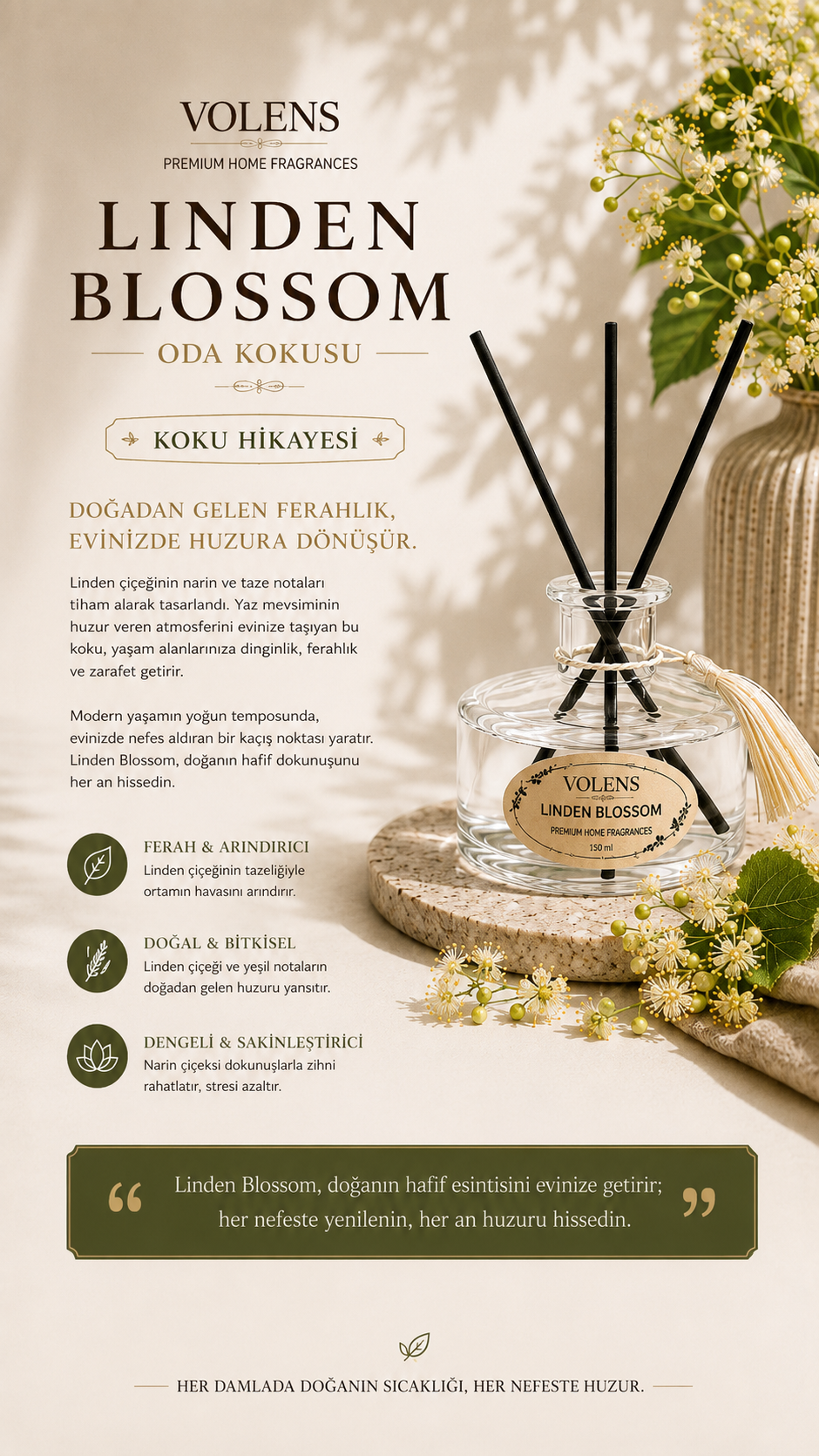 Linden Blossom150 ml – Premium Home Fragrances - Görsel 3