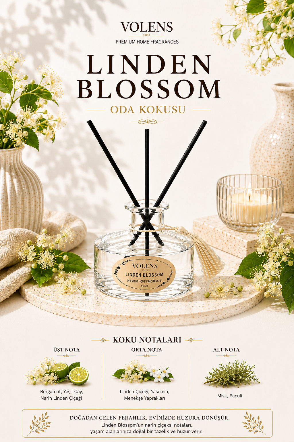 Linden Blossom150 ml – Premium Home Fragrances - Görsel 2