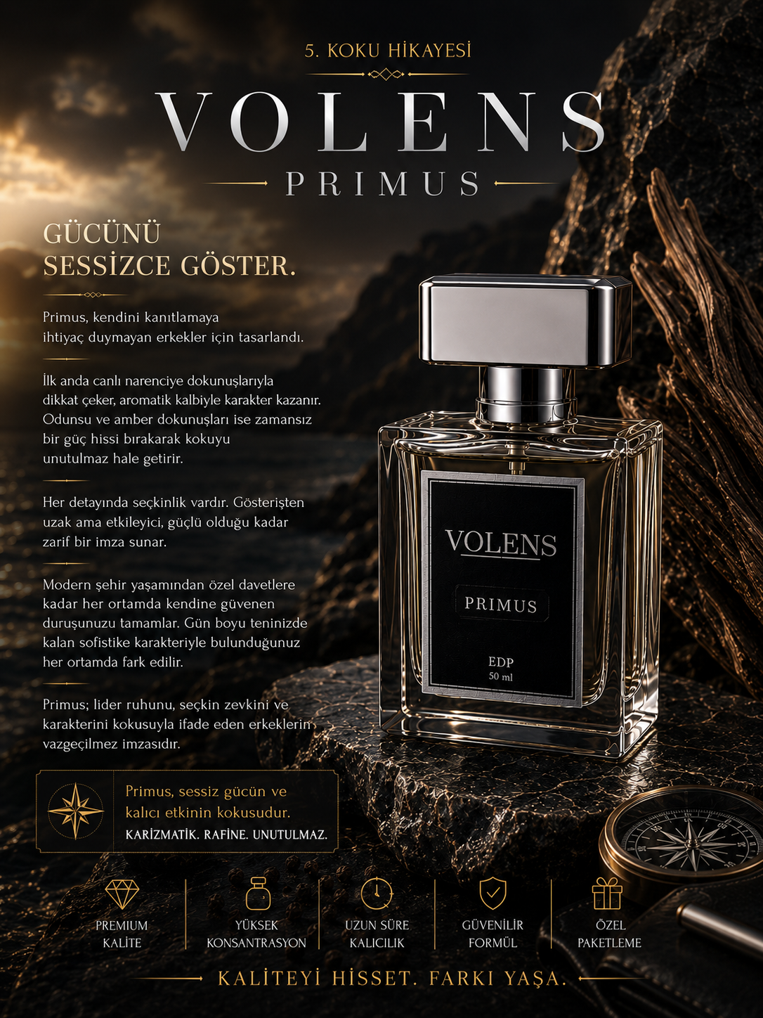 Primus EDP 50 ml - Exclusive Erkek Parfüm - Görsel 4